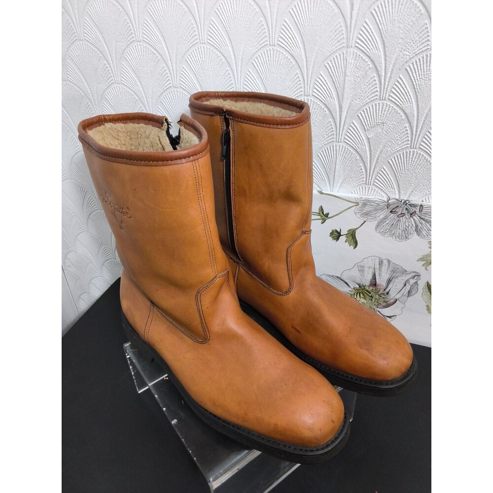 Fin & Feather Insulated Boots Mens 10EEE Brown Leather Zipper Made In USA